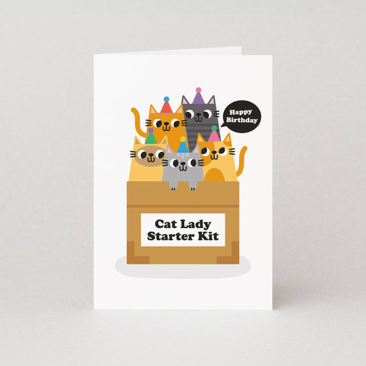 Cat Lady Starter Kit Birthday Card