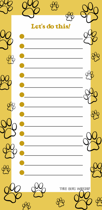 Paws List Pad