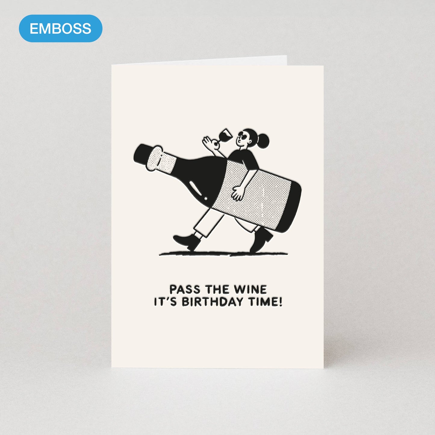 Pass The Wine Birthday Card By Steve Gavan