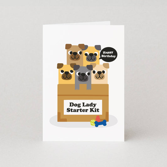 Dog Lady Starter Kit Birthday Card